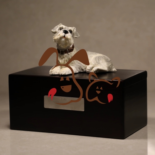 Pet Funeral Box Wooden Pet Urn casket Decorative Pet Memorial Keepsake Cat Dog Ashes Urn Exquisite Pet Bone Ash Case Dog Urn Wooden Dog Urn Small Cinerary Casket Pet Memorial Urn