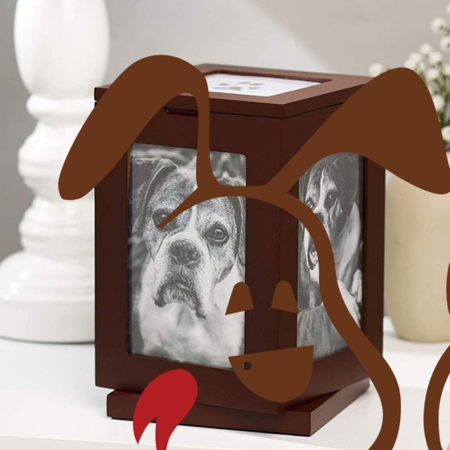 Custom Pet Wood Urn with Name Date and Text,Personalised Wood Pet Urn/Ashes Casket with Photo Slot and Engraving,Custom Pet Urn Souvenir Wood Box for Dog Cat Rabbit and Bird (Engrave)