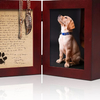 Custom Pet Wood Urn with Name Date and Text,Personalised Wood Pet Urn/Ashes Casket with Photo Slot and Engraving,Custom Pet Urn Souvenir Wood Box for Dog Cat Rabbit and Bird (Engrave)