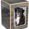 Custom Pet Wood Urn with Name Date and Text,Personalised Wood Pet Urn/Ashes Casket with Photo Slot and Engraving,Custom Pet Urn Souvenir Wood Box for Dog Cat Rabbit and Bird (Engrave)