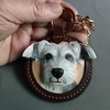 Pet dog tag handmade custom engraving memorial three-dimensional leather carving pendant nameplate ornaments keychain identity tag