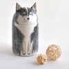 Customized hand made pet urn casket with pictures, hand drawn fiberglass urn for cats and dogs, exclusive memory pet souvenir ornament